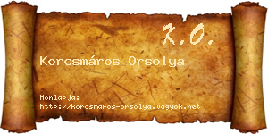 Korcsmáros Orsolya névjegykártya